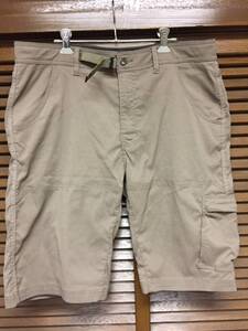 Prana Stretch Zion Short カーキ系 ３６ ＵＳＥＤ プラナ ヨガ クライミング　