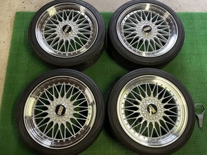 極上美品 BBS 王道 スーパーRS RS557 20×8.5J ET＋38 PCD114.3 5穴 PFS 鍛造 正規品 ヨコハマ RV02 245/40R20 アルファード クラウン