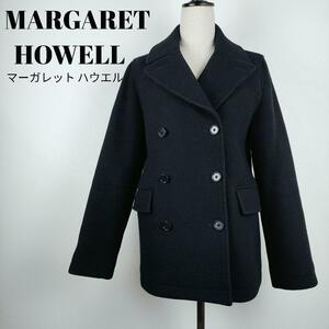 【a034】MARGARET HOWELL マーガレットハウエル ピーコート L