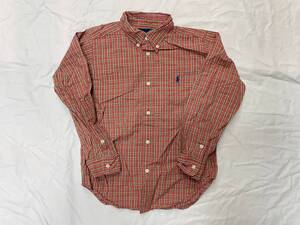 古着 3239 子供 キッズ 6サイズ 長袖 シャツ polo ポロ ラルフローレン USA コットン ビンテージ オリジナル vintage old オールド