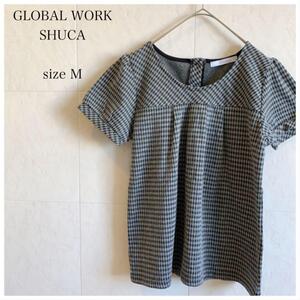 GLOBAL WORK SHUCA チェック 半袖カットソー 419