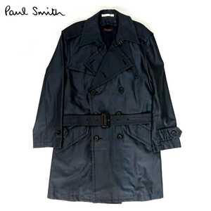 定価97,900円 Paul Smith COLLECTION ポールスミスコレクション 高級玉虫コットンザワイルドフラワー柄中綿ライナートレンチコート M 美品