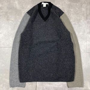 希少　COMME des GARCONS SHIRT コムデギャルソンシャツ　川久保玲　クレイジーパターン 切り替え　ニット セーター　コレクション