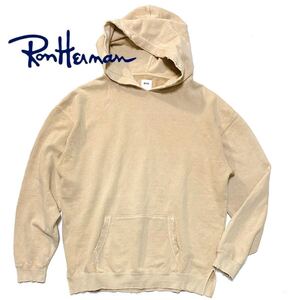 RHC Ron Herman Oversized Distress Hoodie サイズM ロンハーマン ダメージ加工 サイドスリット スウェット プルオーバー パーカー BEIGE