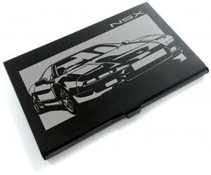 ブラックアルマイト「ホンダ(HONDA) NSX」切り絵デザインのカードケース[CC-016]