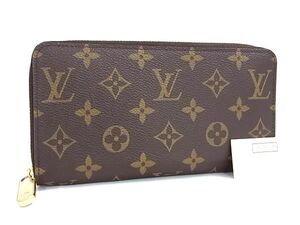 1円 ■極美品■ LOUIS VUITTON ルイヴィトン M60017 モノグラム ジッピーウォレット ラウンドファスナー 長財布 ブラウン系 EA2917