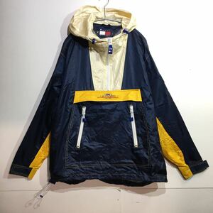 46-61 TOMMY HILFIGER SAILING GEAR アノラック フーディジャケット ナイロン ネイビー　パーカー　プルオーバー