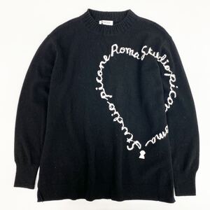 Pk26 〈カシミヤ100%☆〉STUDIO PICONE スタジオピッコーネ 長袖ニット 長袖セーター ビジュー ブラック系 40 L相当 レディース 女性服