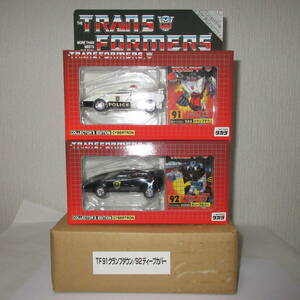 新品 旧 タカラ THE TRANSFORMERS トランスフォーマー e-hobby 限定 91 92 サイバトロン 警察官 クランプダウン 特別捜査官 ディープカバー