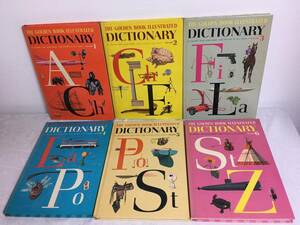 絵入り辞書　The GOLDEN BOOK ILLUSTRATED DICTIONARY　英語　全6巻　1961　ビンテージ　アンティーク本　レトロ