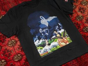 超グッドデザイン 鬼レア 両面 もののけ姫 ジブリ 宮崎駿 Mononoke t-shirt アニメ Tシャツ 漫画 anime 古着 アニT 1スタ