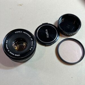 KONICA ARマウント　KONICA HEXANON AR 50MM/F1.8 美品　外観、レンズとも美品　ヘリコイド、絞りOK