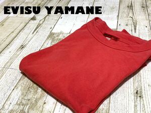 ☆送料無料☆ EVISU YAMANE エヴィス ヤマネ 古着 半袖 Tシャツ メンズ38 レッド トップス 中古 即決