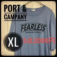 ◆ PORT & CAMPANY ◆ Tシャツ ブルー FEARLESS XL