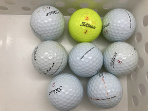 【激安 K106 】Titleist タイトリスト PROV1x 2023年モデル ホワイト/イエロー 8個【C級】【ロストボール】