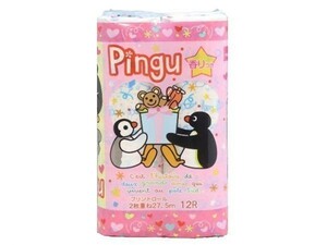 キャラクタートイレットペーパー ピングー Pingu ダブル27.5m 12RＸ8パック