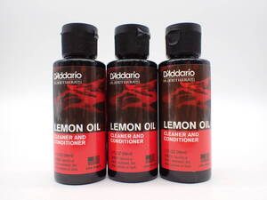 ha1229/25/49　未使用　DADDARIO　ダダリオ　PW-LMN　Lemon Oil　レモンオイル　ギター　ベース その他弦楽器用指板オイル　３本セット