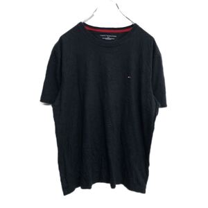 TOMMY HILFIGER 半袖 ロゴTシャツ レディース Lサイズ トミーヒルフィガー ブラック 古着卸 アメリカ仕入 t2206-4428