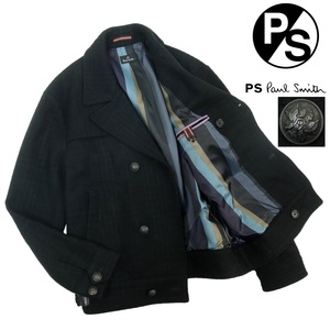 【B2765】PS Paul Smith ピーエスポールスミス ピーコート ウールジャケット ウールコート チェック サイズM