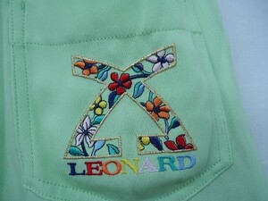 古着 レディース LEONARD SPORT レオナールスポーツ キュロットパンツ ゴルフウェア イエローグリーン サイズS 併1706