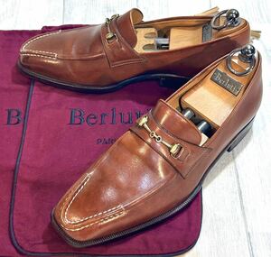 Berluti ベルルッティ◆24.5cm 5.5◆シューキーパー付属 ビットローファー 革靴 本革 ビジネスシューズ ドレスシューズ Italy製 茶 メンズ