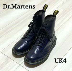 ★Dr.Martens ドクターマーチン 8ホール ブーツ 革靴　靴 ネイビー UK4★