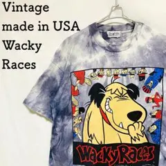 USA製 Wacky Races ケンケン プリントTシャツ ハンナ・バーベラ