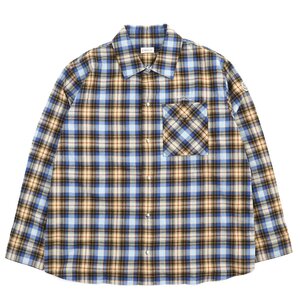 極美品△MONCLER モンクレール 2022年 CAMICIA カミーチア コットン100% チェック柄 フランネルシャツ 長袖シャツ 3XL 正規品