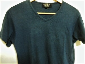 〇良品　RRL　ダブルアール　無地　Vネック　Tシャツ　サイズS〇