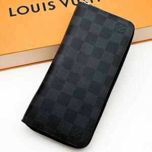 【極美品】ルイヴィトン LOUIS VUITTON ダミエグラフィット ジッピーウォレット ヴェルティカル 長財布 ブラック 黒 ラウンドファスナー