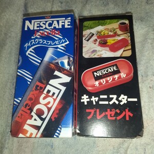 NESCAFE　EXCELLA　ネスカフェ　エクセラ　オリジナル　アイス　グラス　キャニスター　1990~2000年製造　ヴィンテージ　非売品