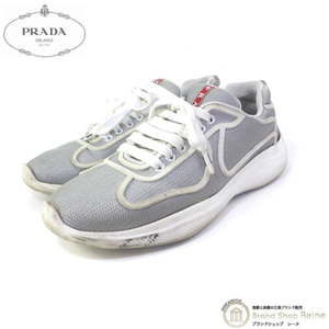 プラダ （PRADA） プラダスポーツ メッシュ スニーカー シューズ 4E3390 靴 #6 グレー メンズ（中古）