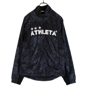 ATHLETA アスレタ メンズ Sサイズ 黒 デジカモ 迷彩柄 トレーニング ジャケット ウインドブレーカー シャカシャカ サッカー フットサル 