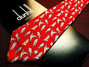 ♪2291D♪状態並品【鳥 ツバメ ｄロゴ 柄】ダンヒル【dunhill】ネクタイ