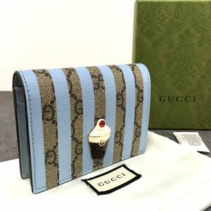 ☆送料無料☆ 未使用品 GUCCI コンパクトウォレット 701489 アイスクリーム 箱付き 92