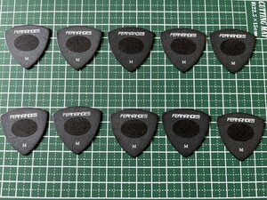 P-100SL 10枚 セット SLIPLESS PICKS ギター ピック フェルナンデス 滑り止め レア FERNANDES 黒 トライアングル blk