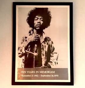 1980 激レア JIMI HENDRIX “Ten years Memoriam” ジミヘン コレクタブル VINTAGE 1st PRINT POSTER David Eskenazi x Tower Records 