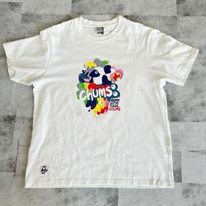 チャムス CHUMS Tシャツ 白 半袖 半袖Tシャツ ホワイト ロゴTシャツ アウトドア キャンプ グッズ