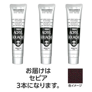 ターナー色彩 アクリルガッシュ 100ml 35セピア 3個 TURNER108595 /l