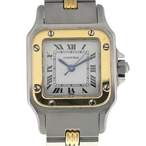 カルティエ CARTIER サントスガルベ SM SS/K18YG 自動巻き レディース 保証書付き I#136843