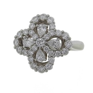 ハリーウィンストン HARRY WINSTON ミニループ・フルモチーフ・リング PT950 ダイヤモンド ジュエリー 中古