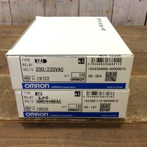 ●【AH-03527】未使用品 OMRON オムロン ミニパワーリレー計12個 MY4 200/220VAC【レターパックプラス・送料全国一律520円可】