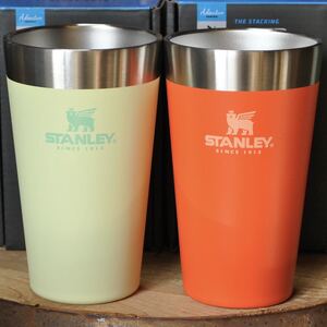 スタンレーSTANLEYスタッキング真空パイント2色セット【シトロンイエロー＆オレンジ】正規品 真空断熱 保冷保温タンブラー ペア アウトドア