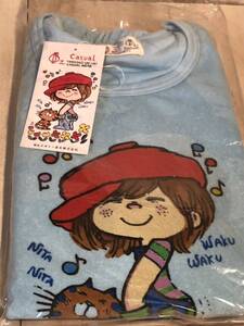 新品　未使用　当時物　メルシー清水　亜土　casual 水森亜土　カジュアル　パイル　パジャマ　上下セット　半袖　劇団　未来劇場　c