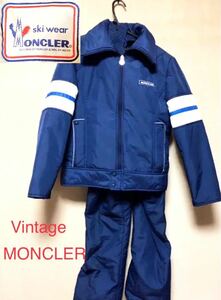 ■ビンテージ■Moncler モンクレール■スキーウェア■ジュニアLサイズ（メンズMサイズ相当）■セットアップ・ネイビー・上下セット