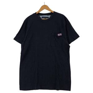 ゆうパケットOK TOMMY HILFIGER トミーヒルフィガー 胸ポケット 半袖Ｔシャツ sizeL/ネイビー