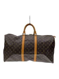 LOUIS VUITTON◆キーポル55_モノグラム・キャンバス_BRW/PVC/ブラウン