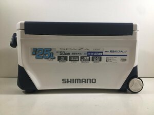 SHIMANO シマノ NS-E25U SPAZA LIGHT スぺーザ ライト 250 キャスター付き 25L ピュアホワイト クーラーボックス ユーズド