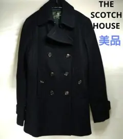 【美品】THE SCOTCH HOUSE スコッチハウス ピーコート ネイビー