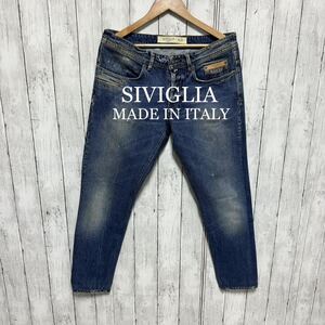 SIVIGLIA ユーズド加工テーパードデニム！イタリア製！雰囲気◎